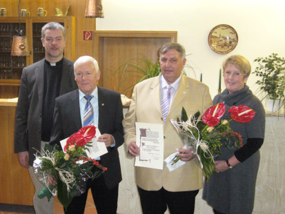 Pfr. Keller - Gerd Jentnjens - Willi Roosen - Anni Rathmann